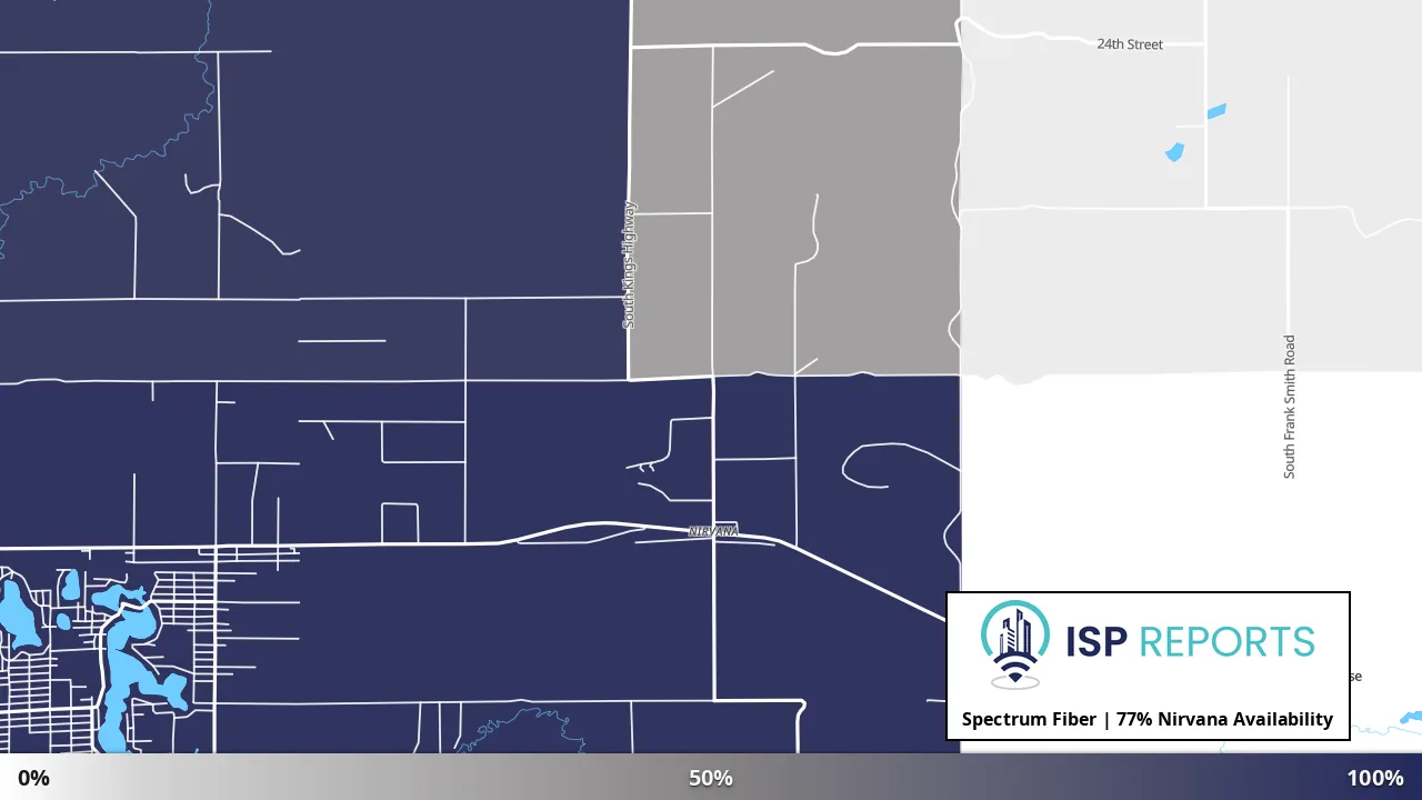 Nirvana, MI map of internet availability