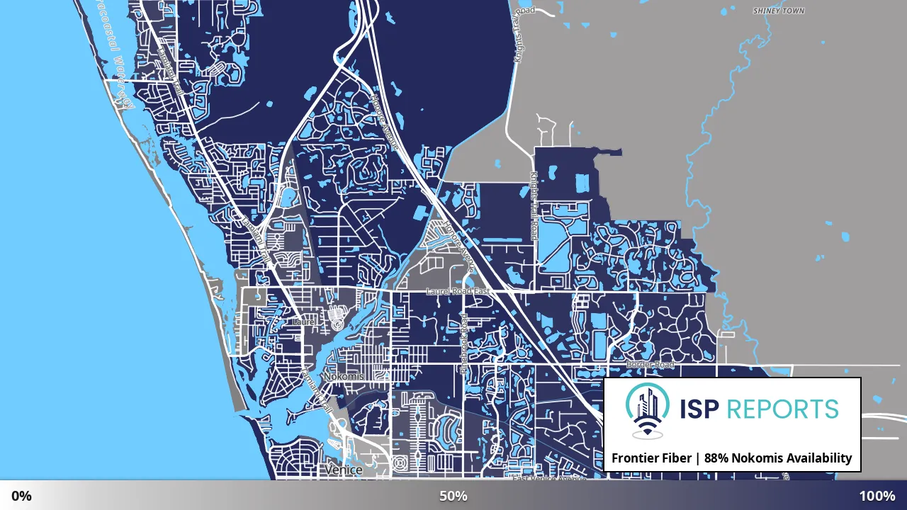 Nokomis, FL map of internet availability