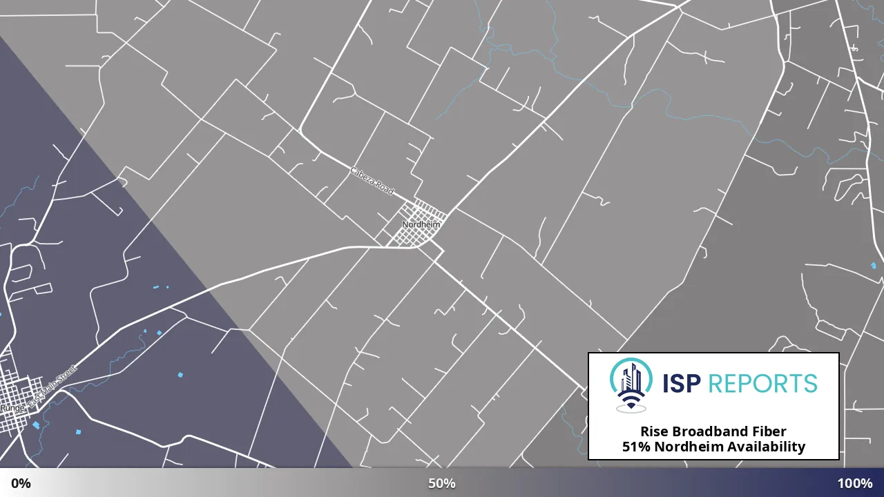 Nordheim, TX map of internet availability