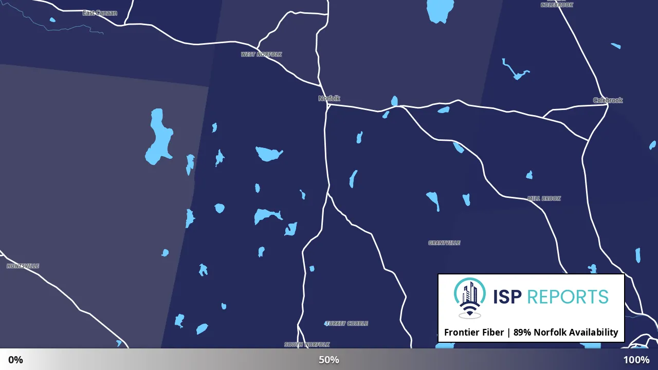 Norfolk, CT map of internet availability