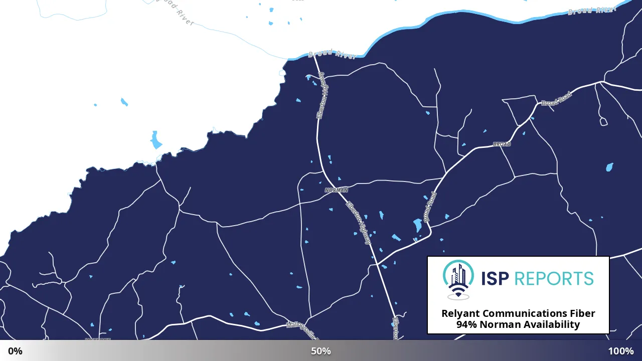 Norman, GA map of internet availability