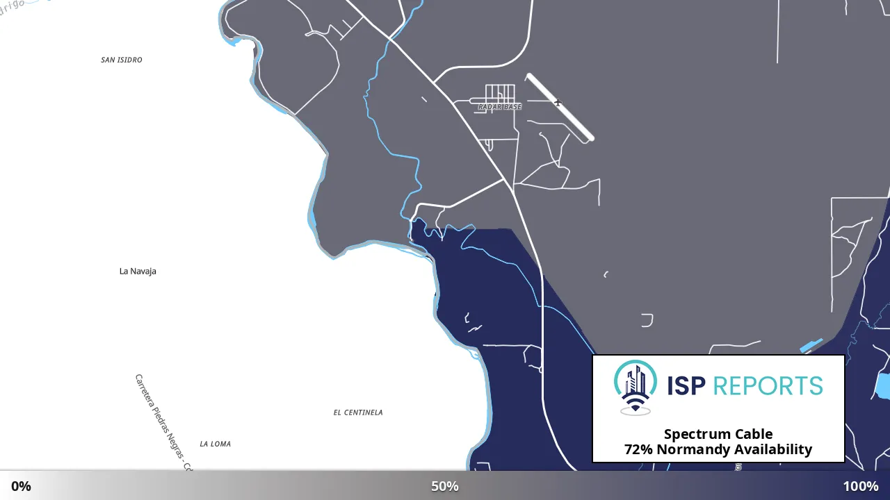 Normandy, TX map of internet availability