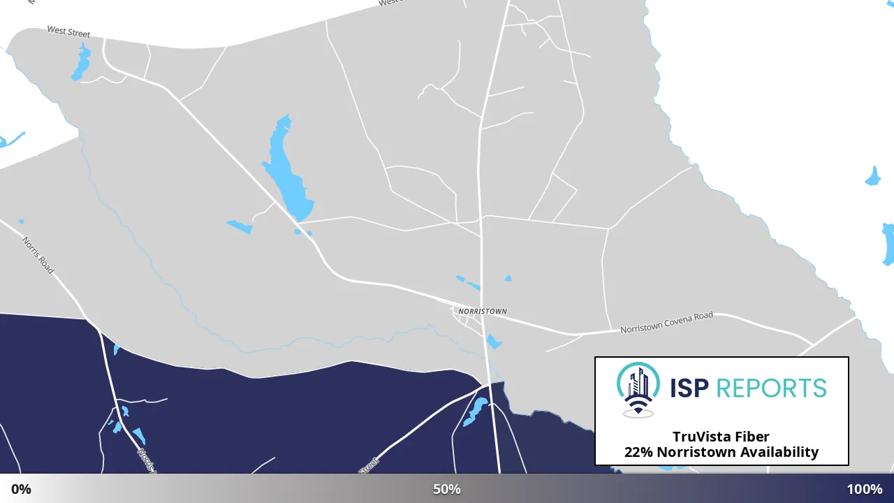 Norristown, GA map of internet availability