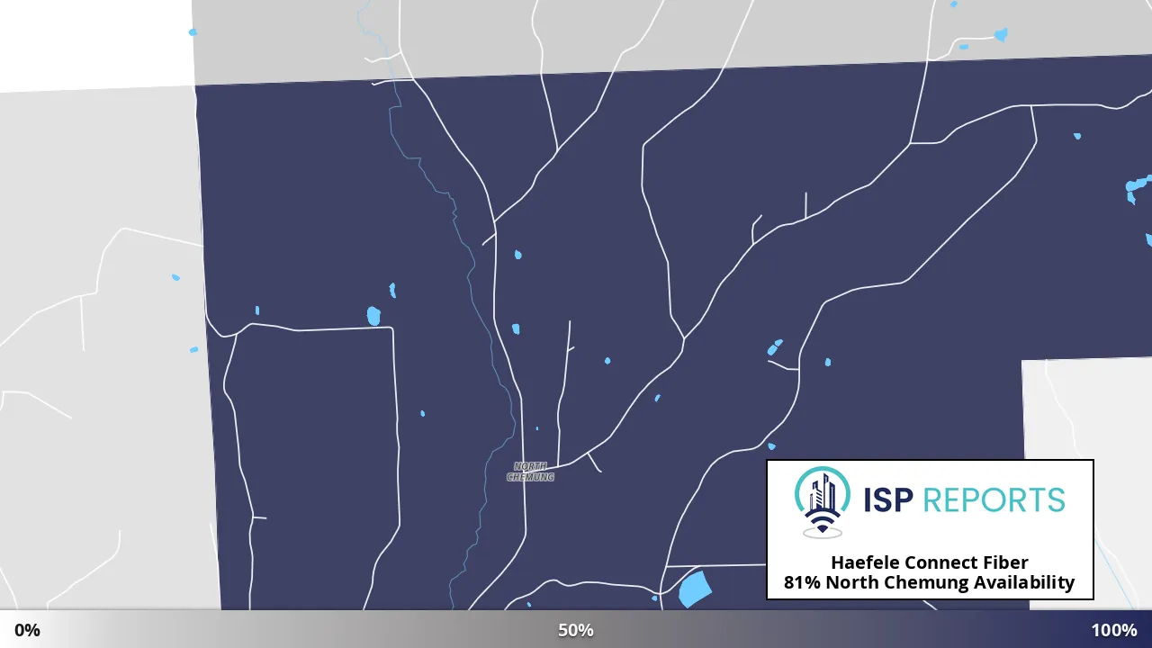 North Chemung, NY map of internet availability