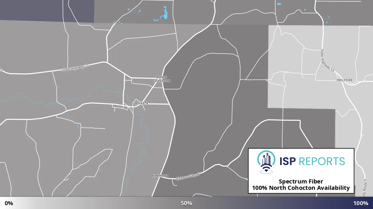 North Cohocton, NY map of internet availability