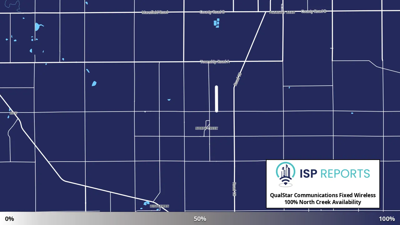 North Creek, OH map of internet availability