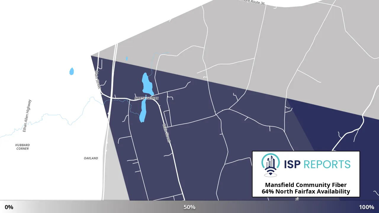 North Fairfax, VT map of internet availability