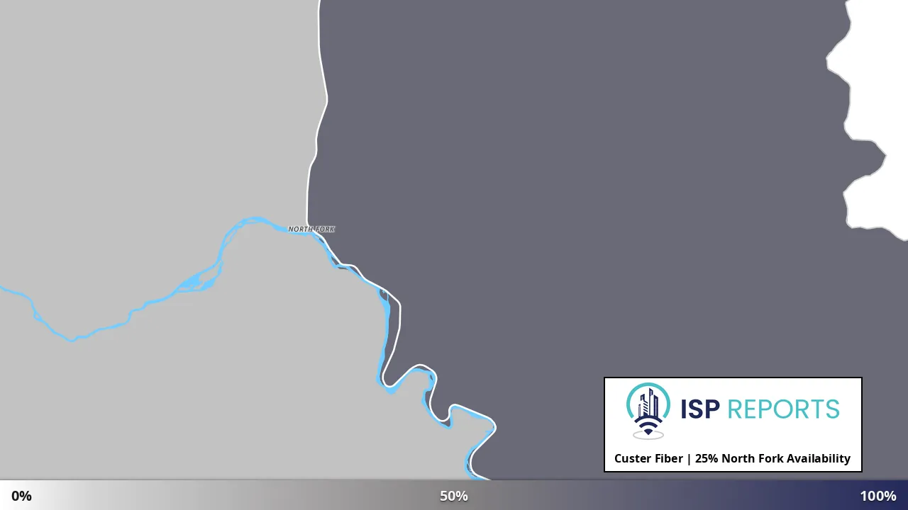 North Fork, ID map of internet availability