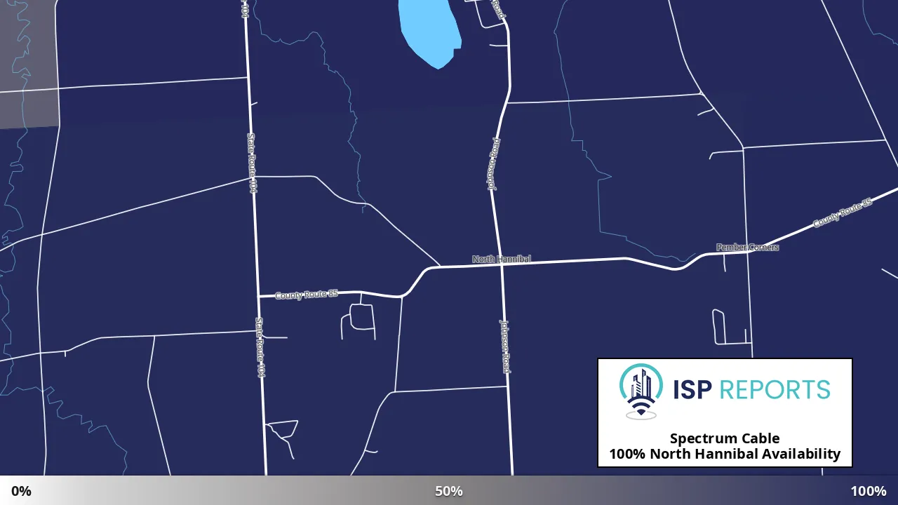 North Hannibal, NY map of internet availability