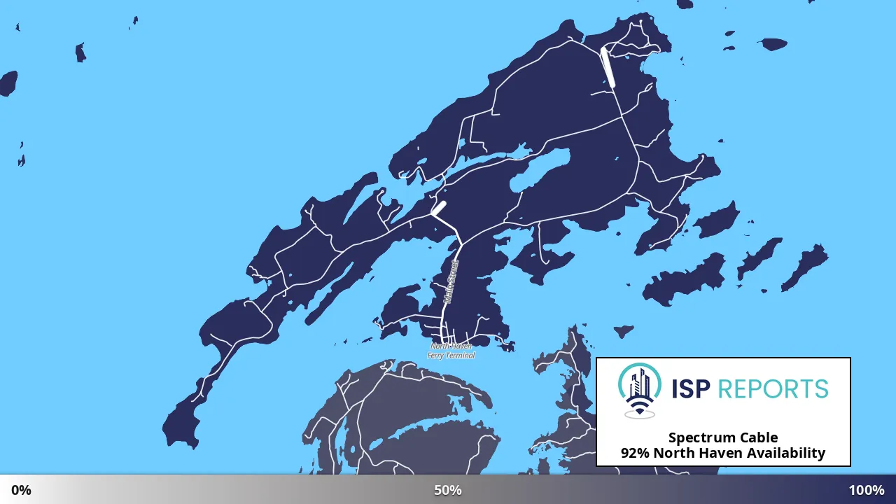 North Haven, ME map of internet availability