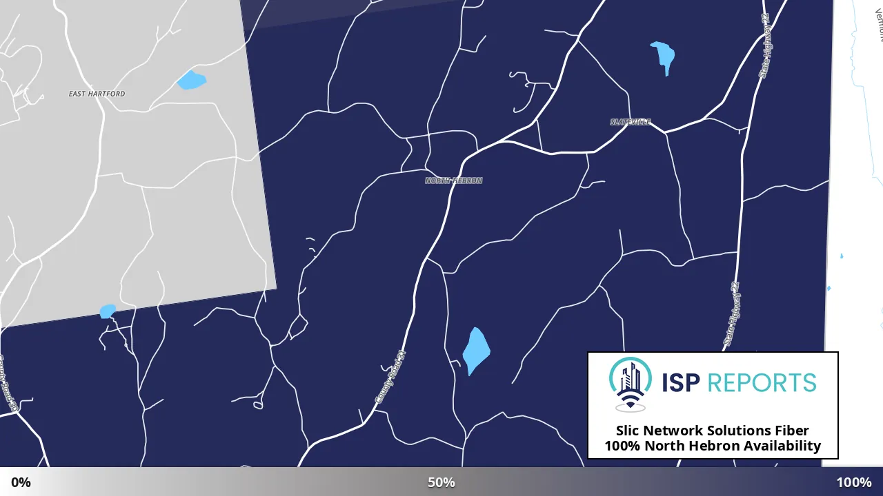 North Hebron, NY map of internet availability