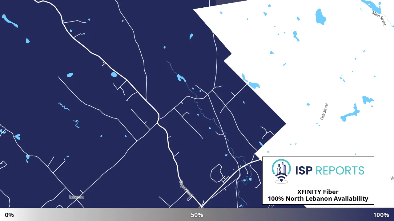 North Lebanon, ME map of internet availability