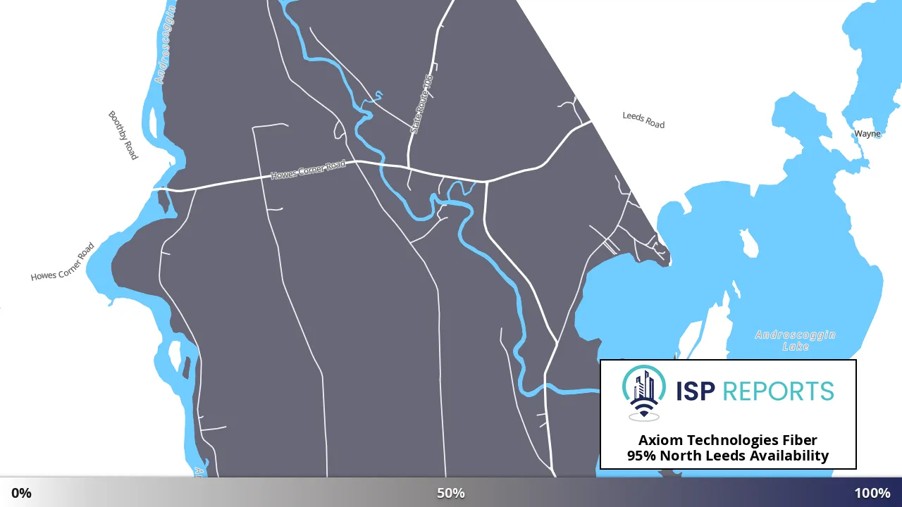 North Leeds, ME map of internet availability