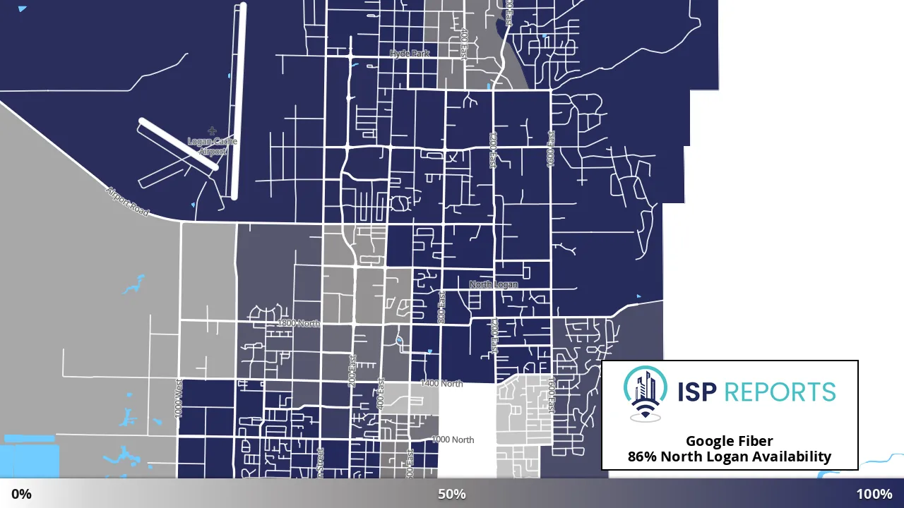 North Logan, UT map of internet availability
