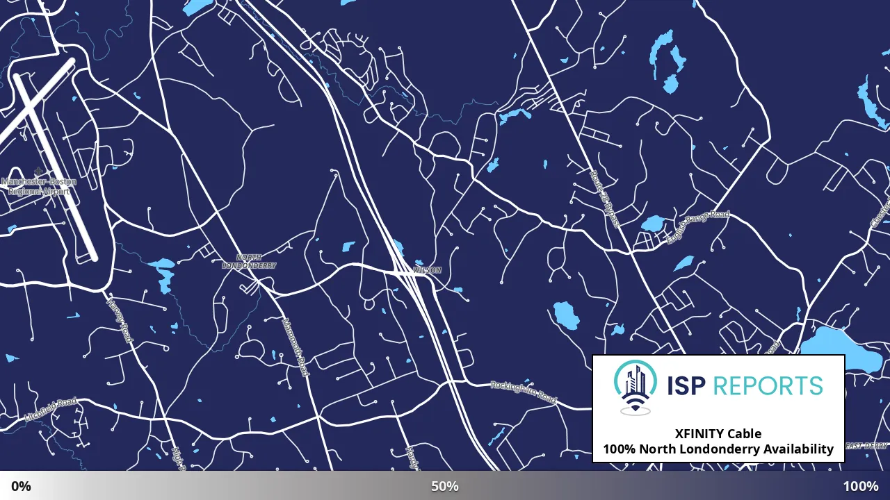 North Londonderry, NH map of internet availability