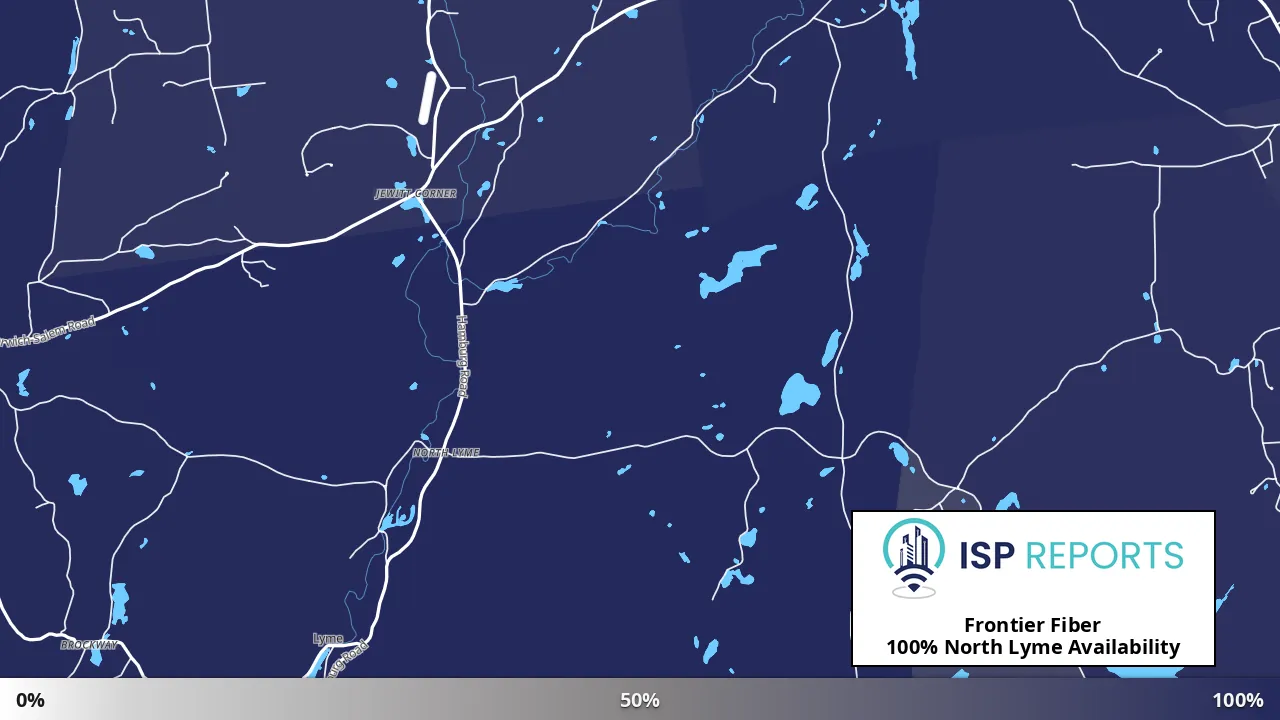 North Lyme, CT map of internet availability