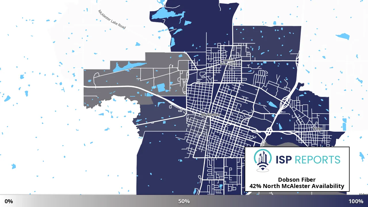 North McAlester, OK map of internet availability