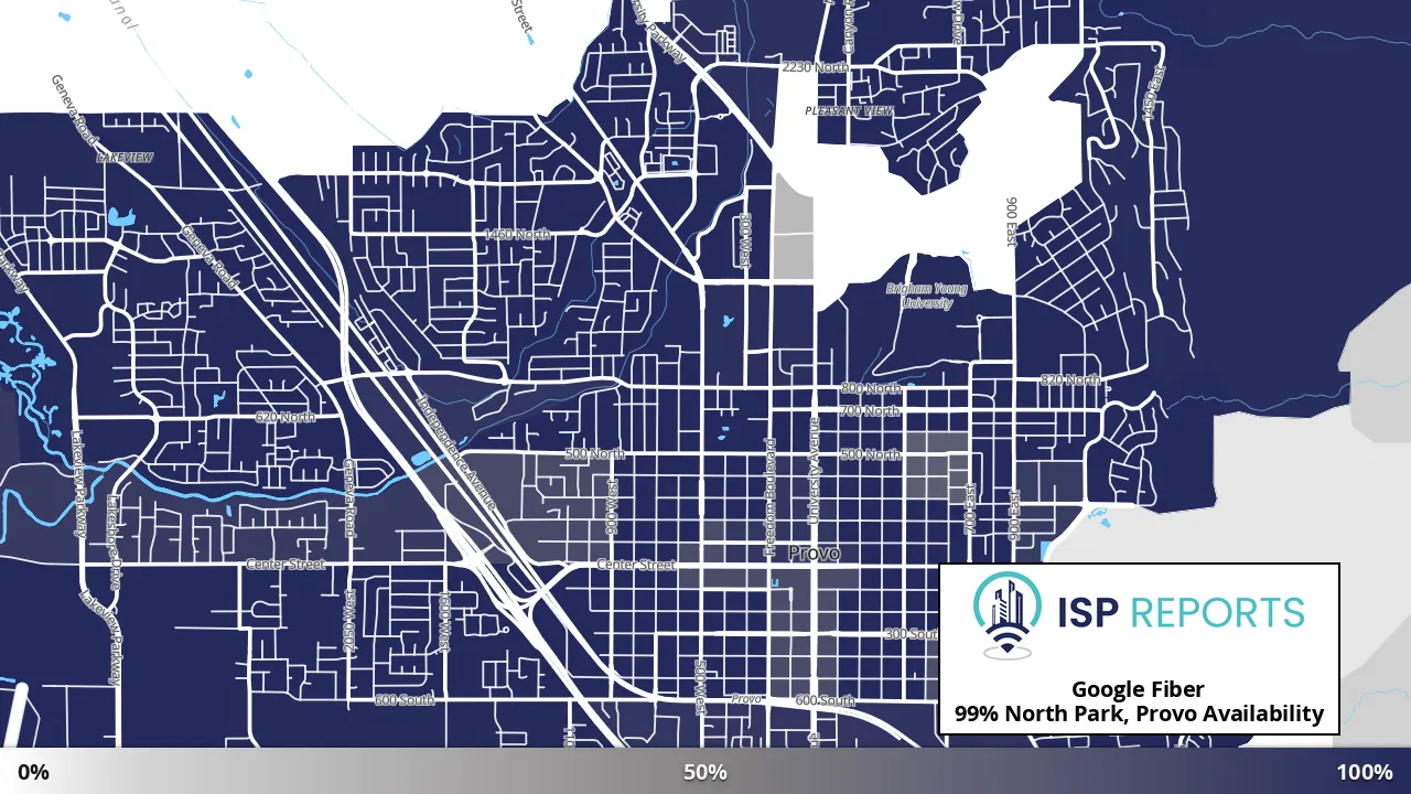 North Park, Provo, UT map of internet availability