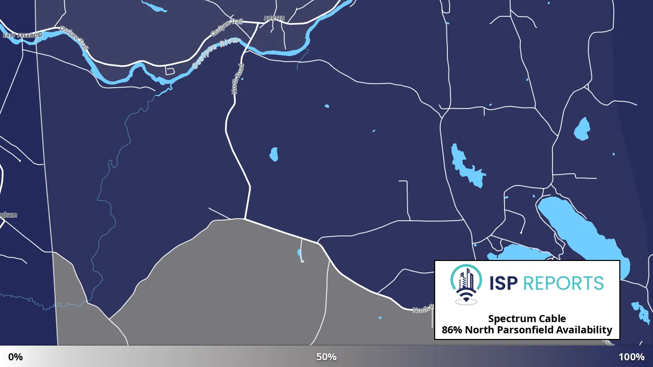 North Parsonfield, ME map of internet availability