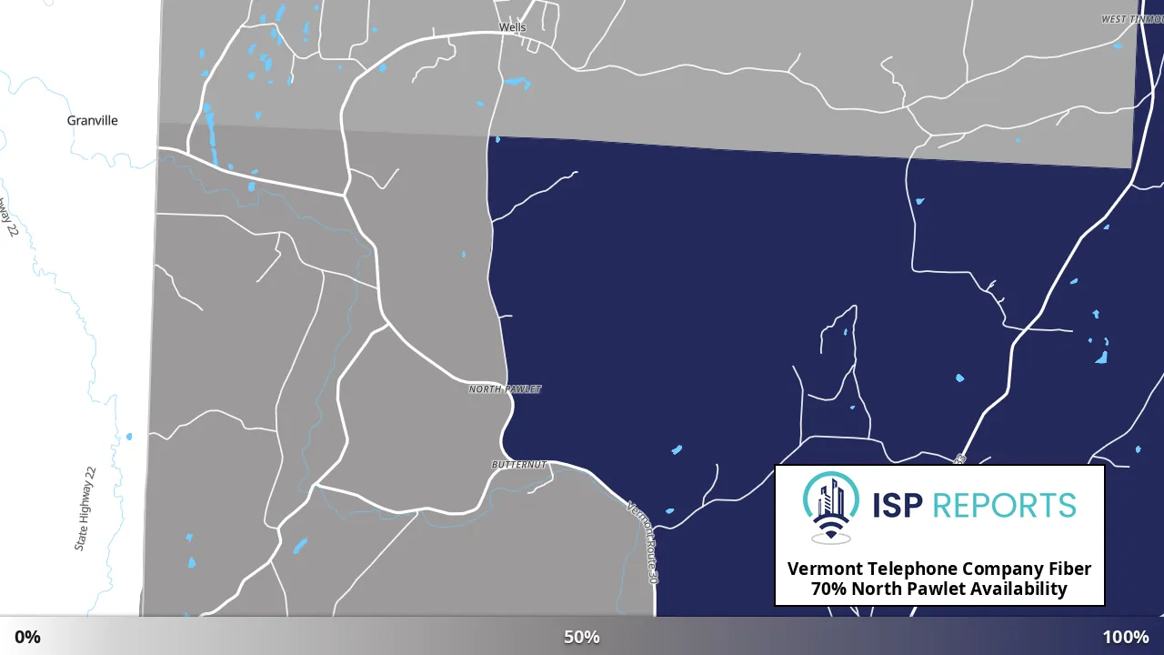 North Pawlet, VT map of internet availability