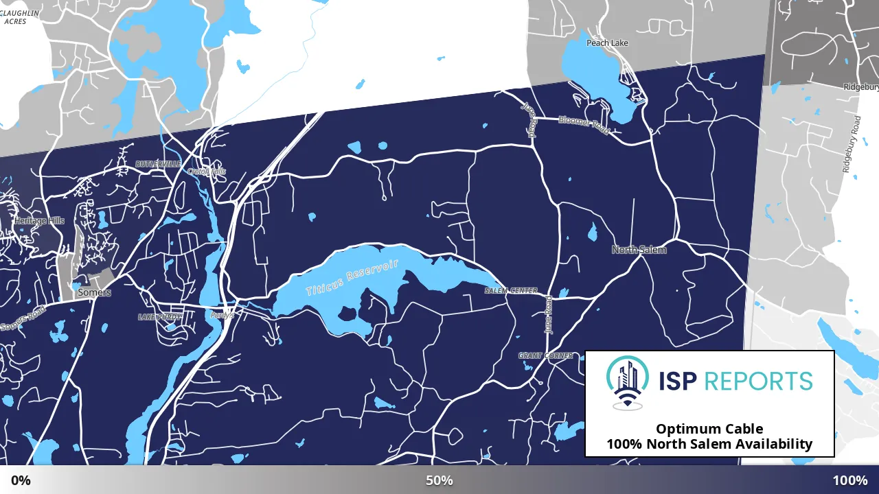 North Salem, NY map of internet availability