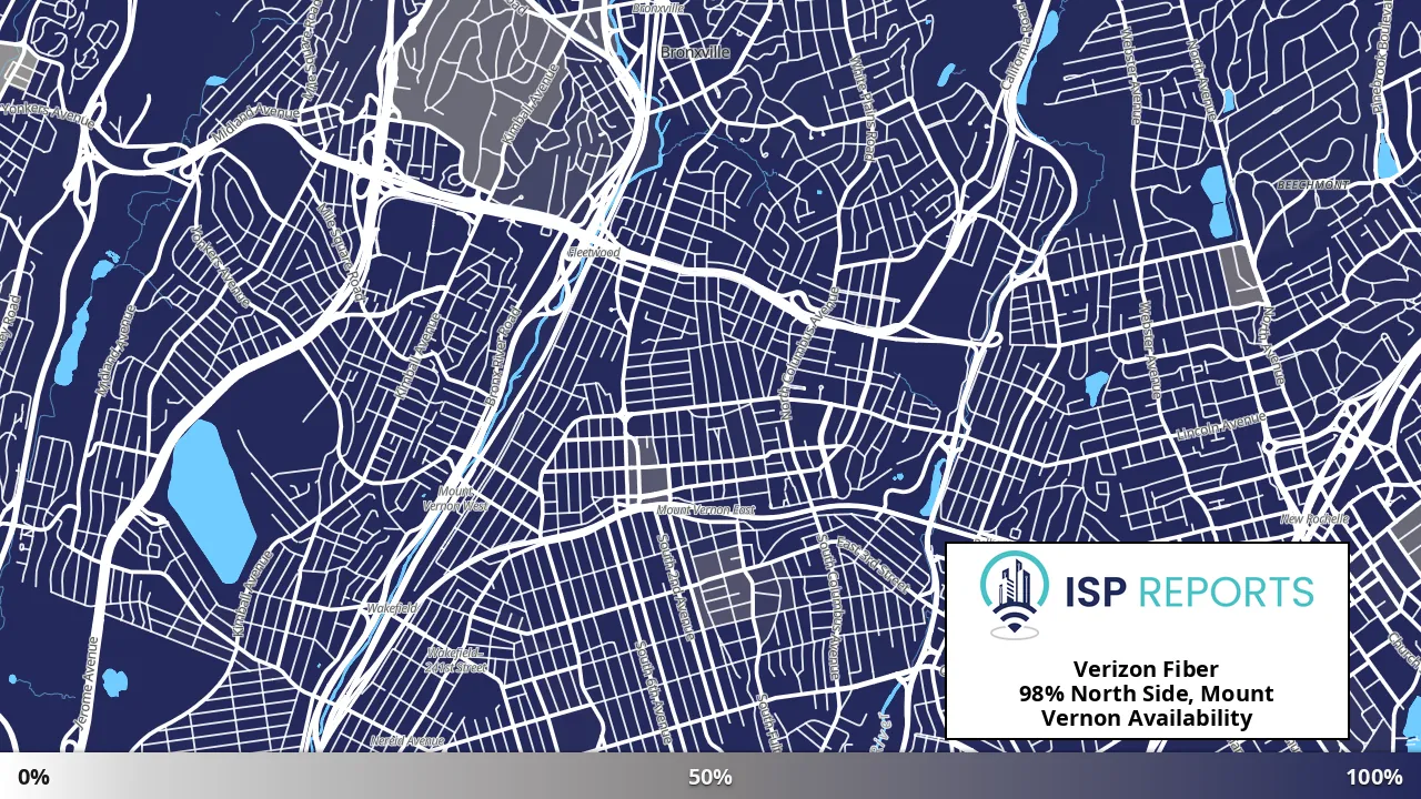 North Side, Mount Vernon, NY map of internet availability