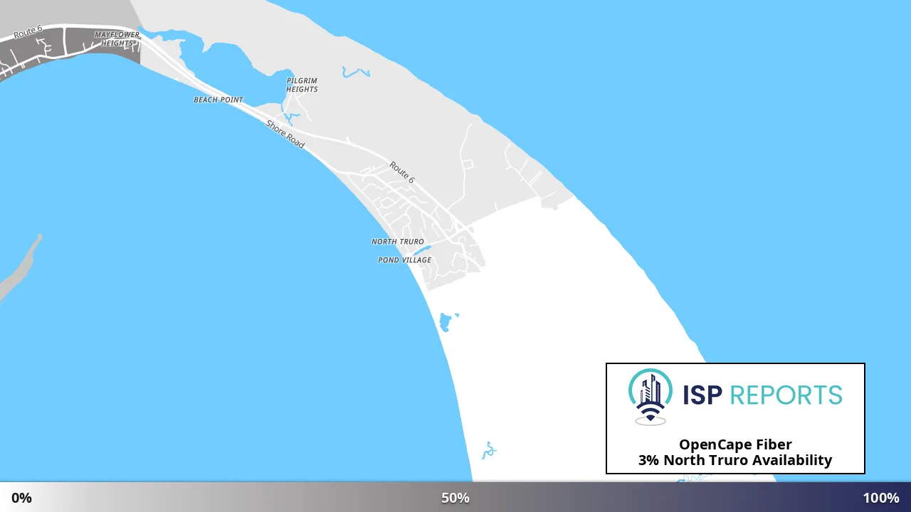 North Truro, MA map of internet availability