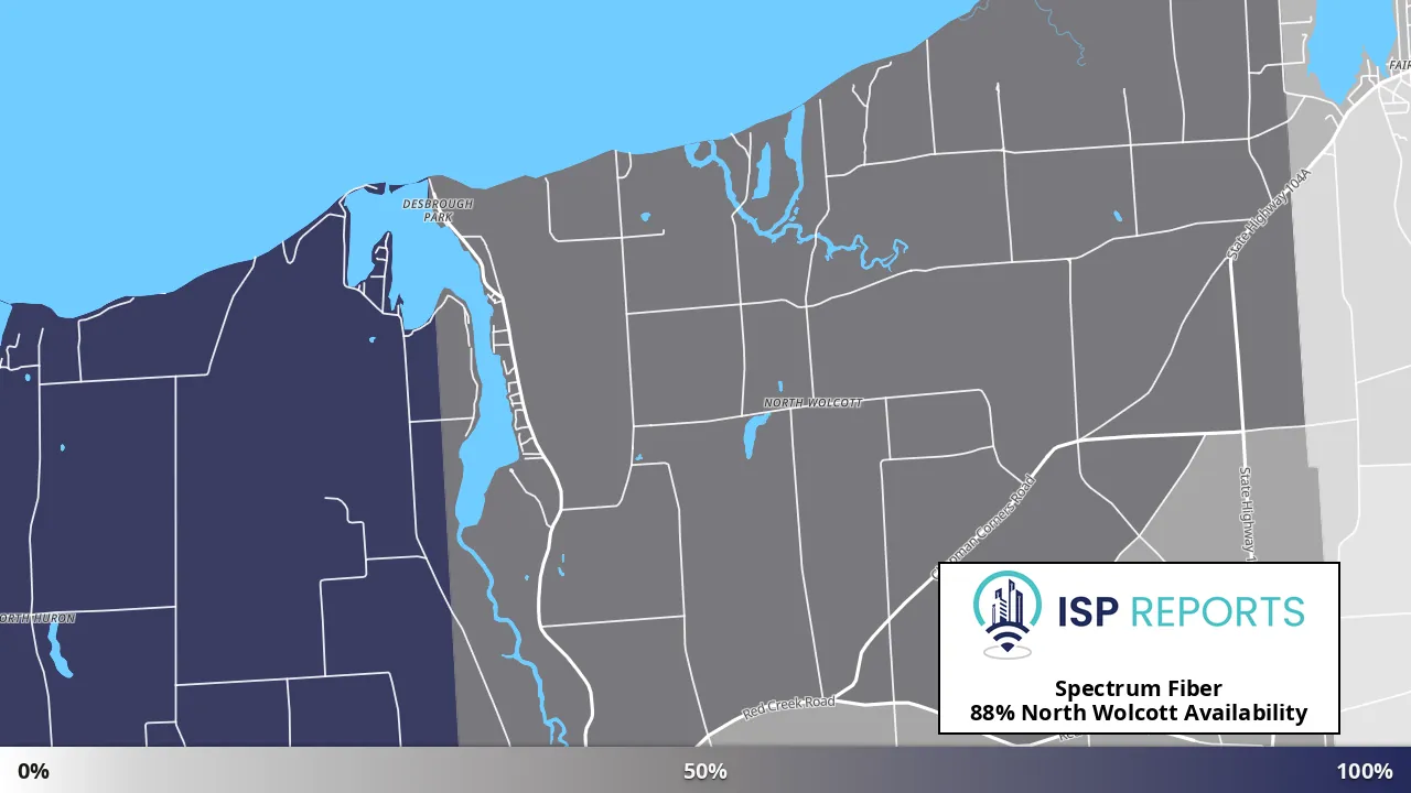 North Wolcott, NY map of internet availability