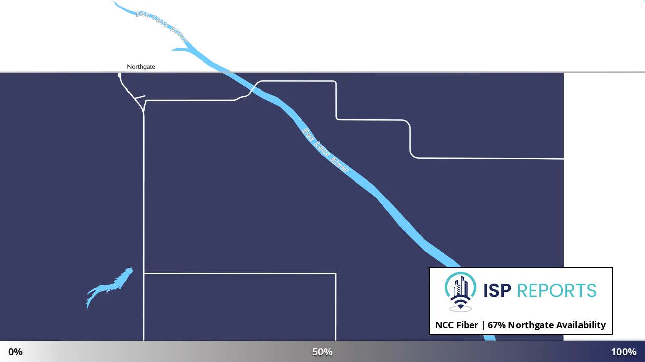 Northgate, ND map of internet availability