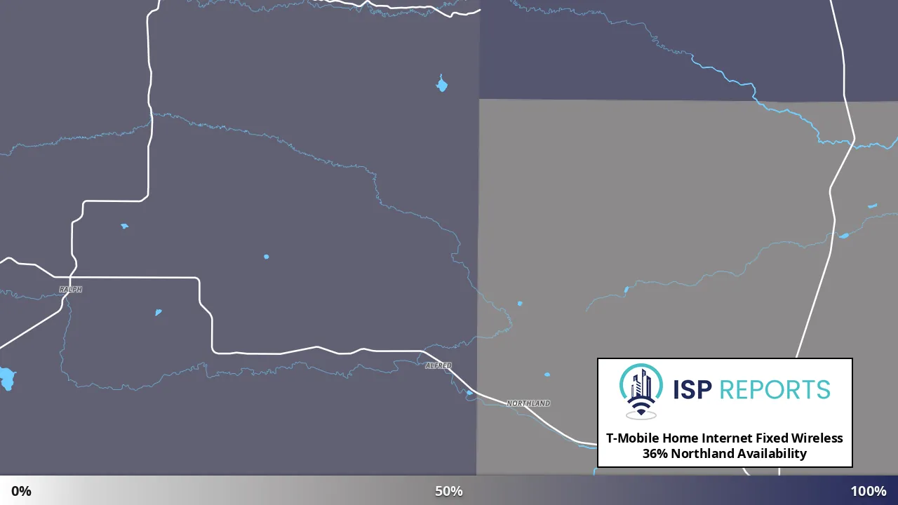 Northland, MI map of internet availability