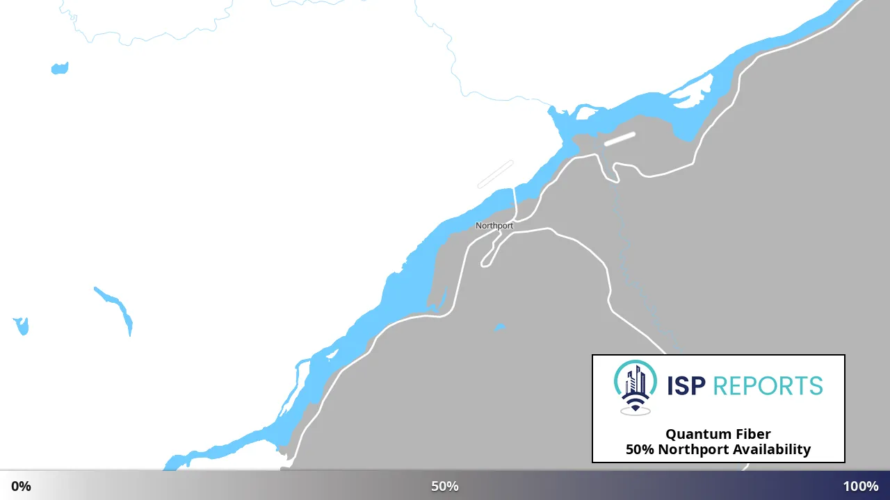 Northport, WA map of internet availability