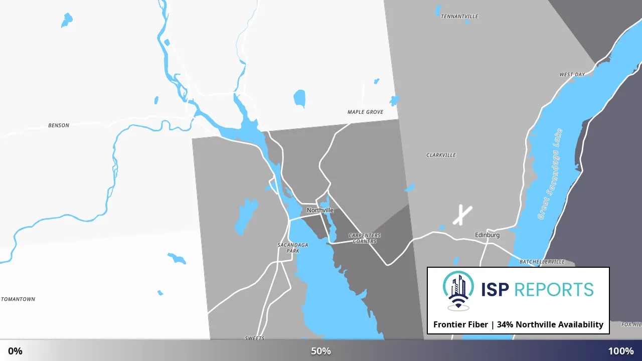 Northville, NY map of internet availability