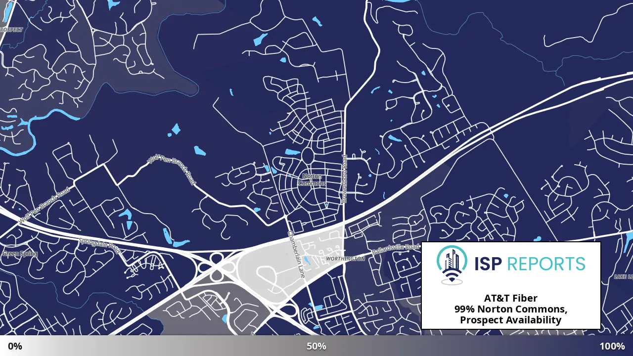 Norton Commons, Prospect, KY map of internet availability
