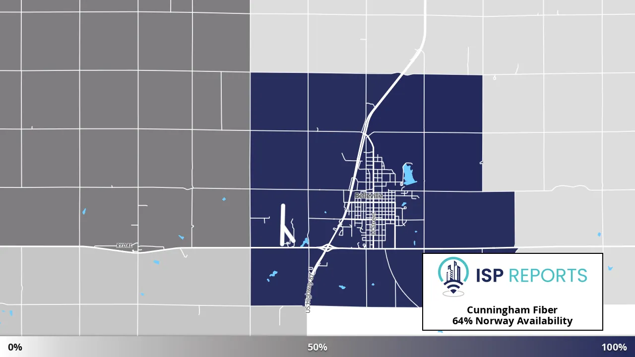 Norway, KS map of internet availability