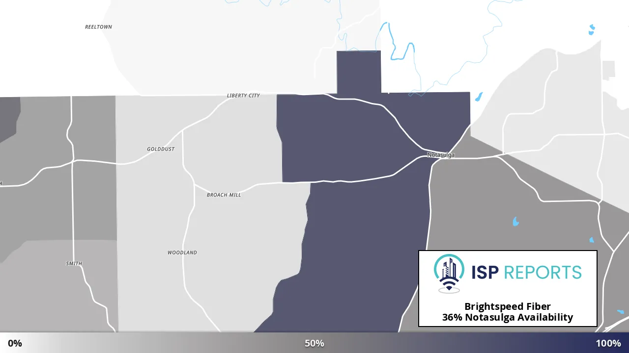 Notasulga, AL map of internet availability