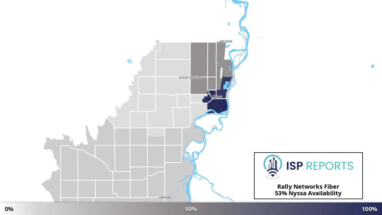 Nyssa, OR map of internet availability