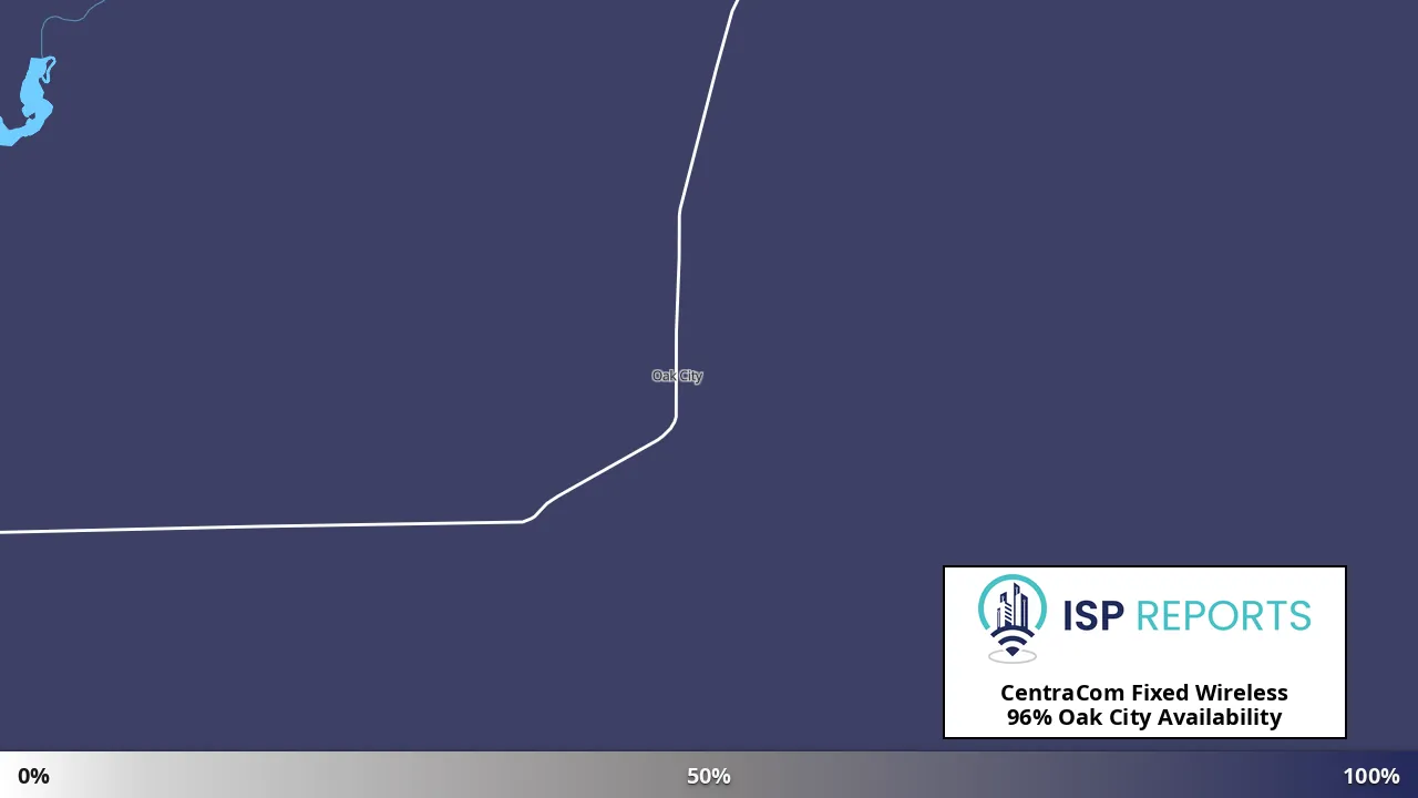 Oak City, UT map of internet availability