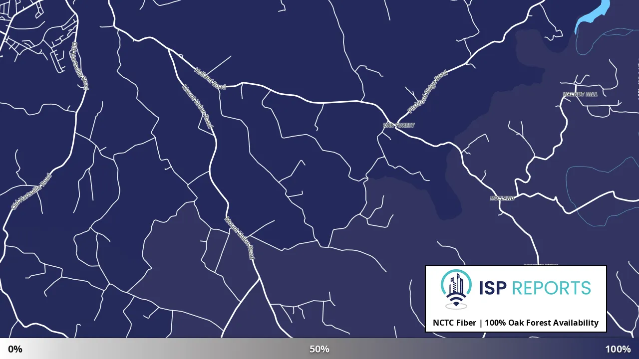 Oak Forest, KY map of internet availability