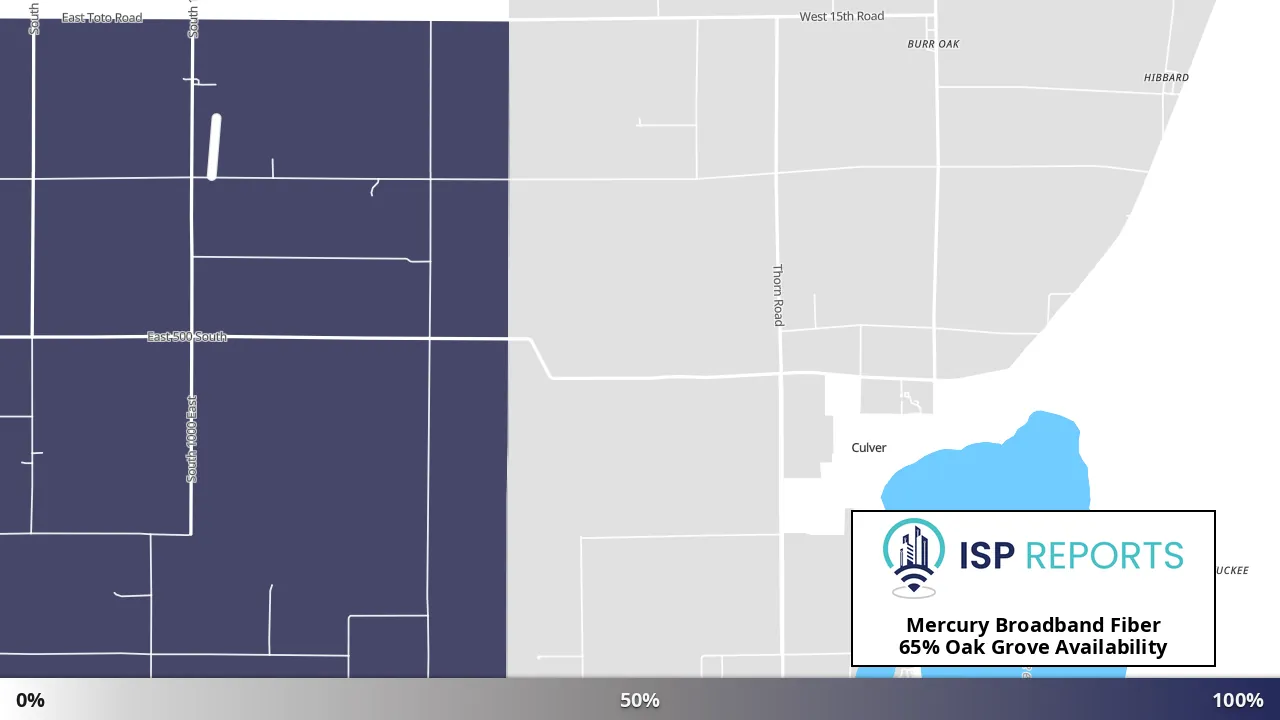 Oak Grove, IN map of internet availability