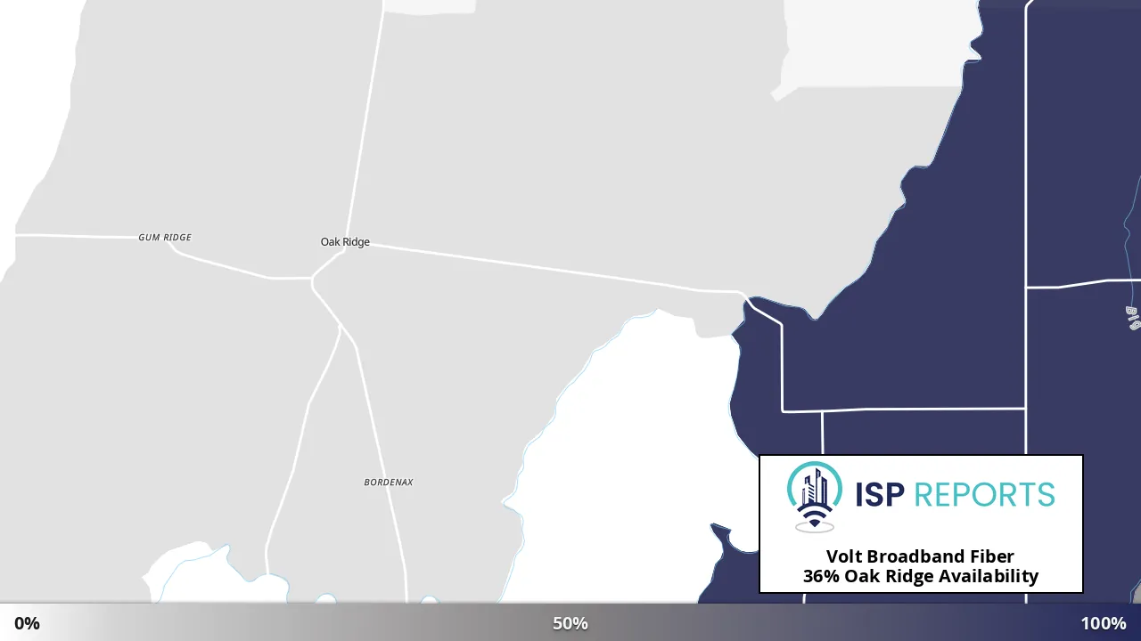 Oak Ridge, LA map of internet availability