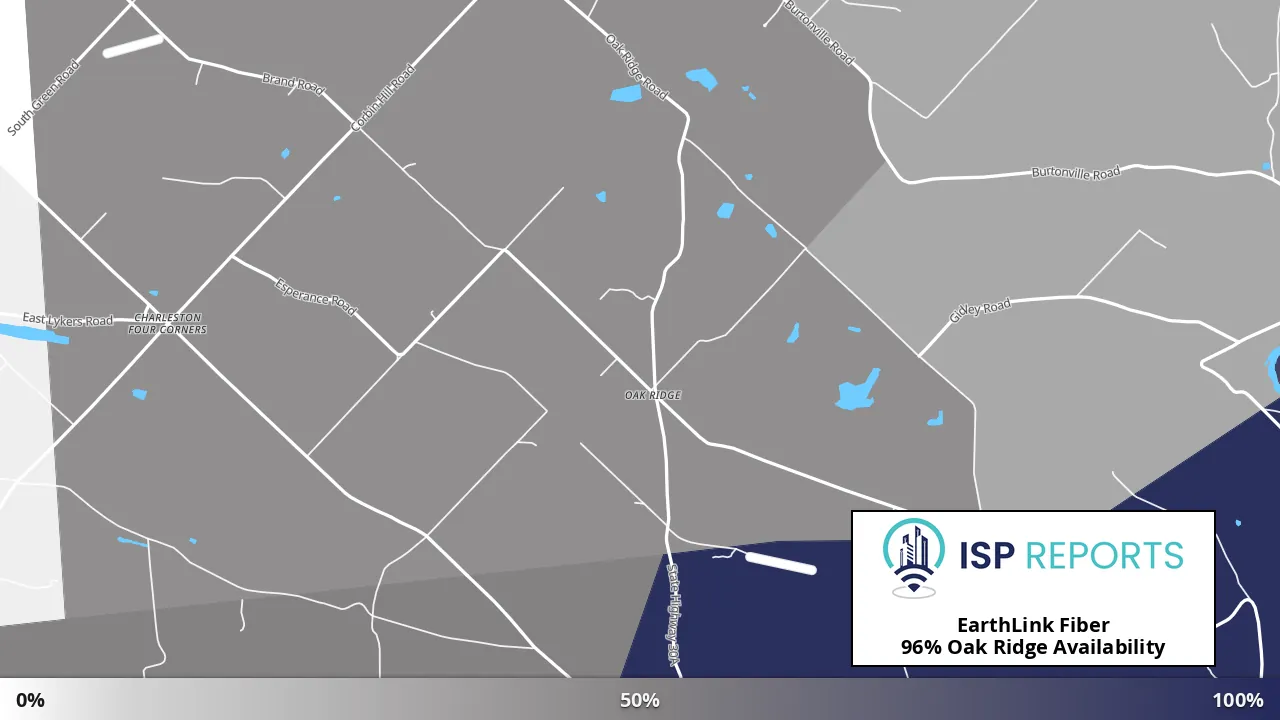 Oak Ridge, NY map of internet availability