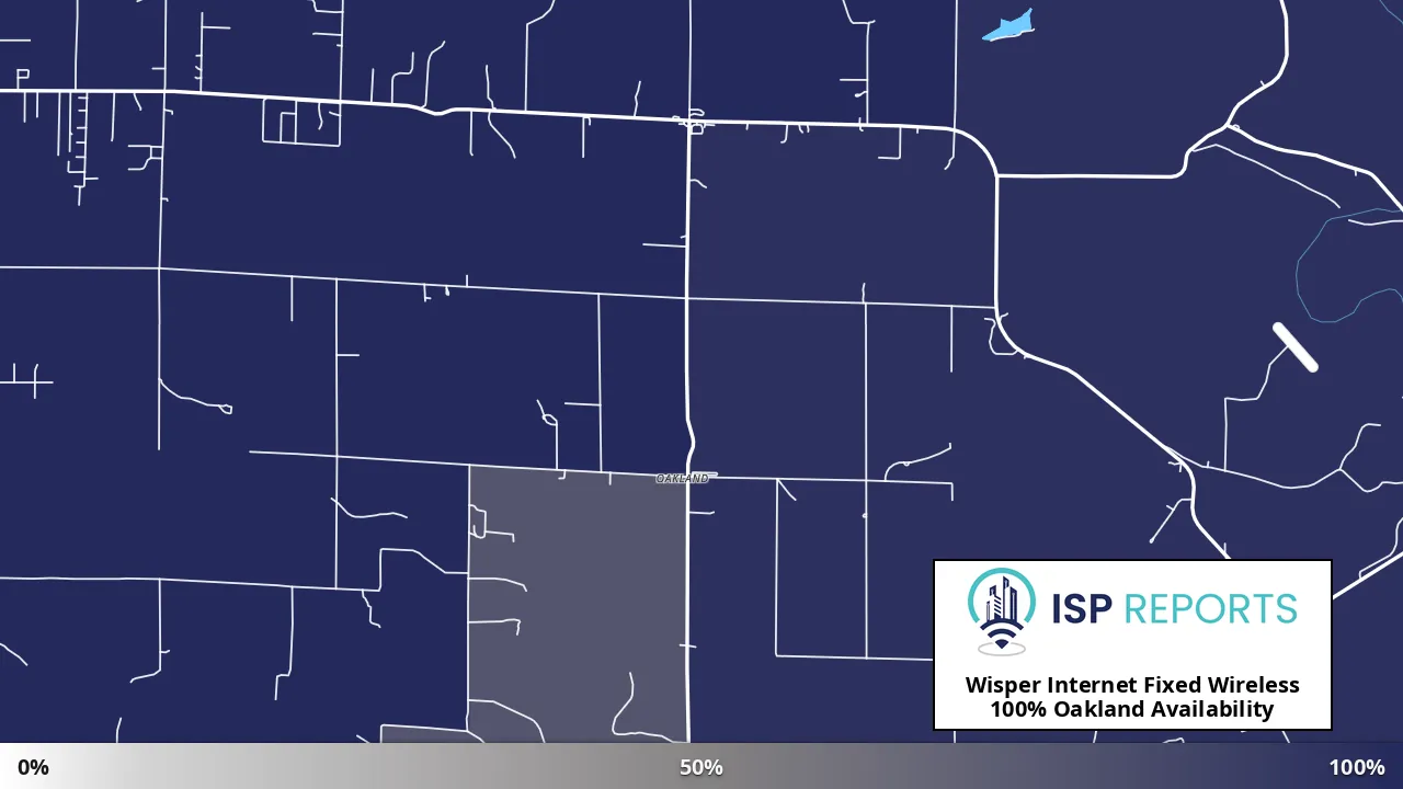 Oakland, MO map of internet availability