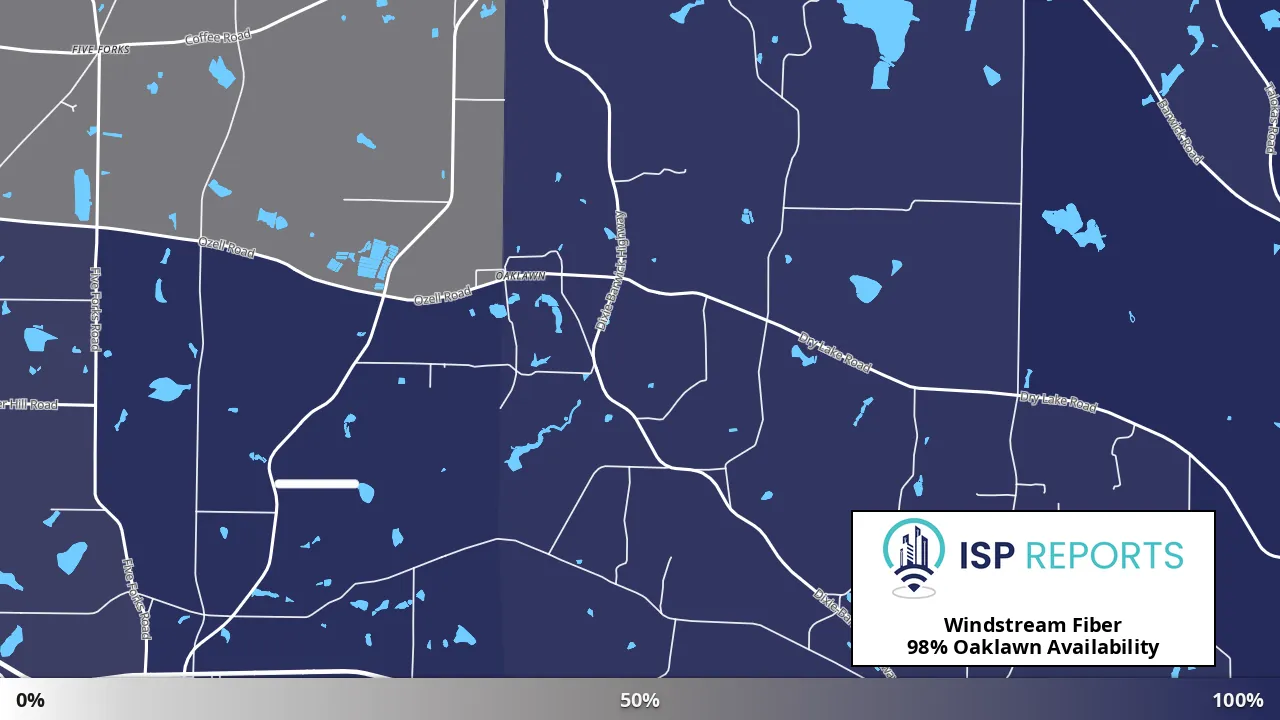 Oaklawn, GA map of internet availability