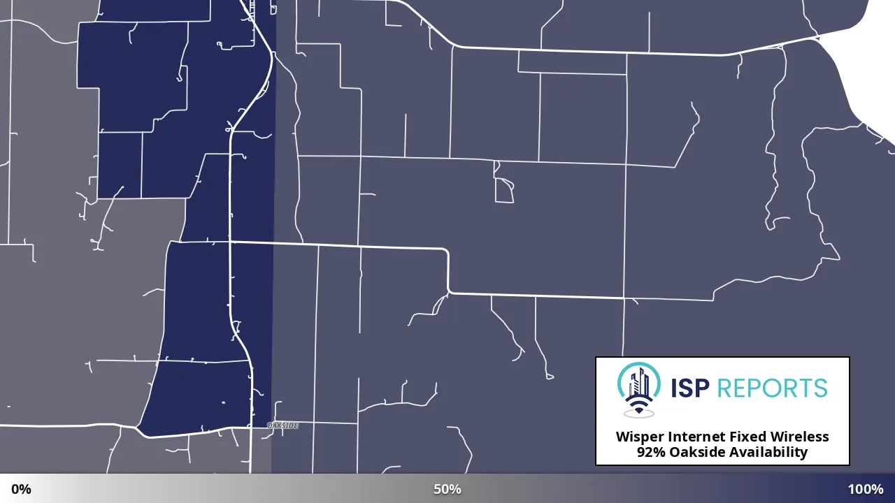 Oakside, MO map of internet availability
