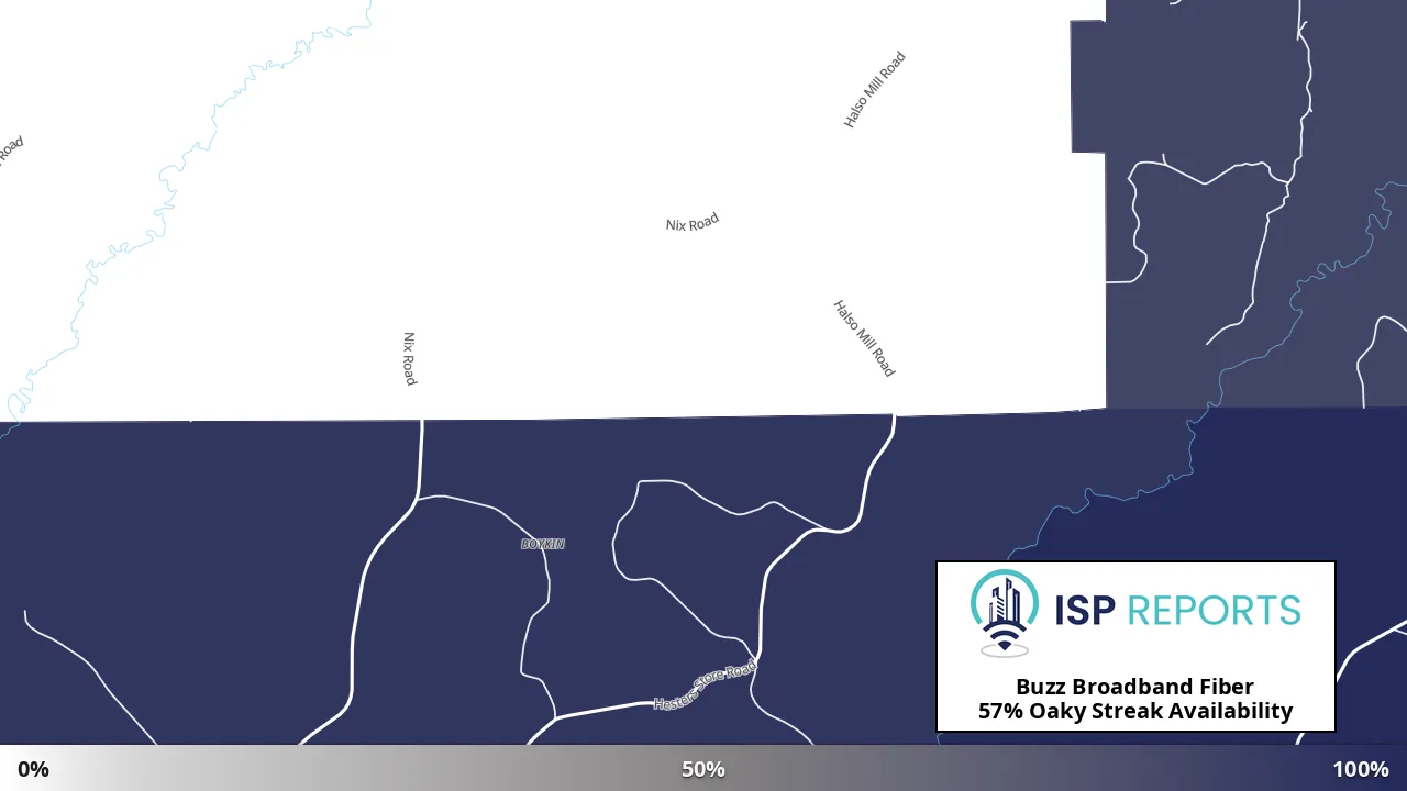 Oaky Streak, AL map of internet availability