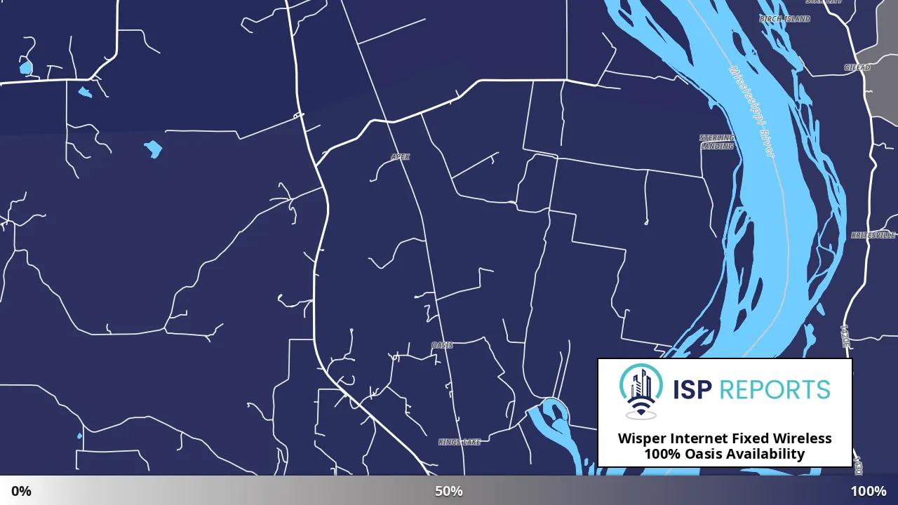 Oasis, MO map of internet availability