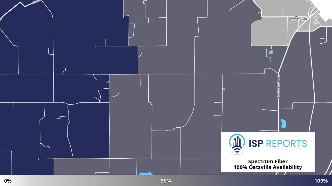 Oatsville, IN map of internet availability
