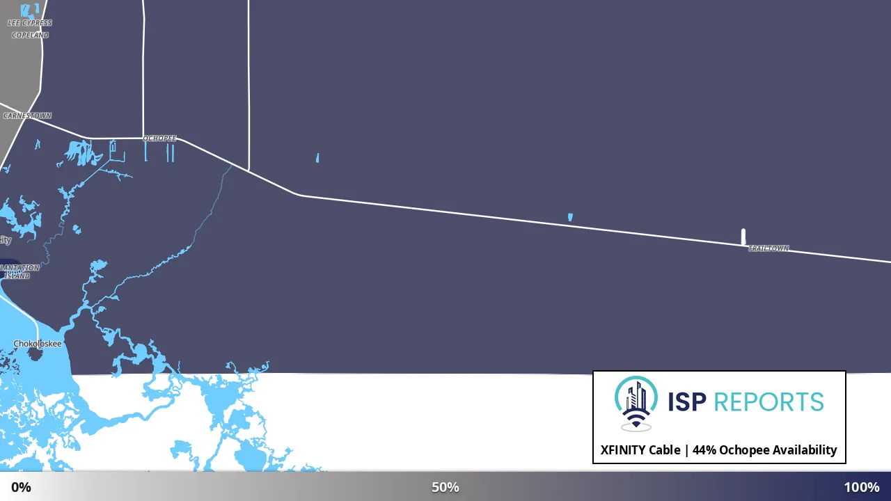 Ochopee, FL map of internet availability