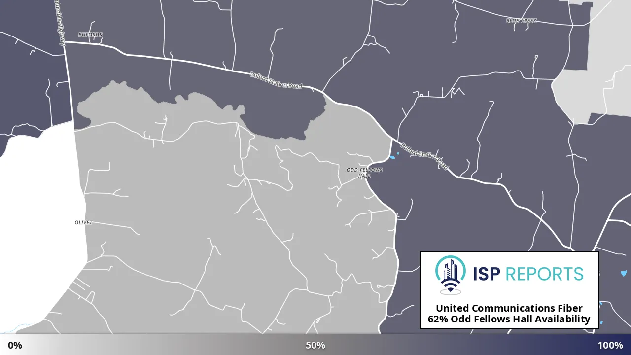 Odd Fellows Hall, TN map of internet availability