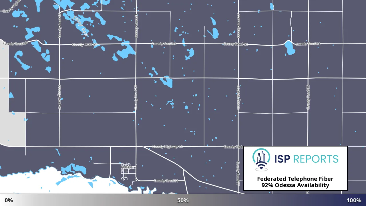 Odessa, MN map of internet availability